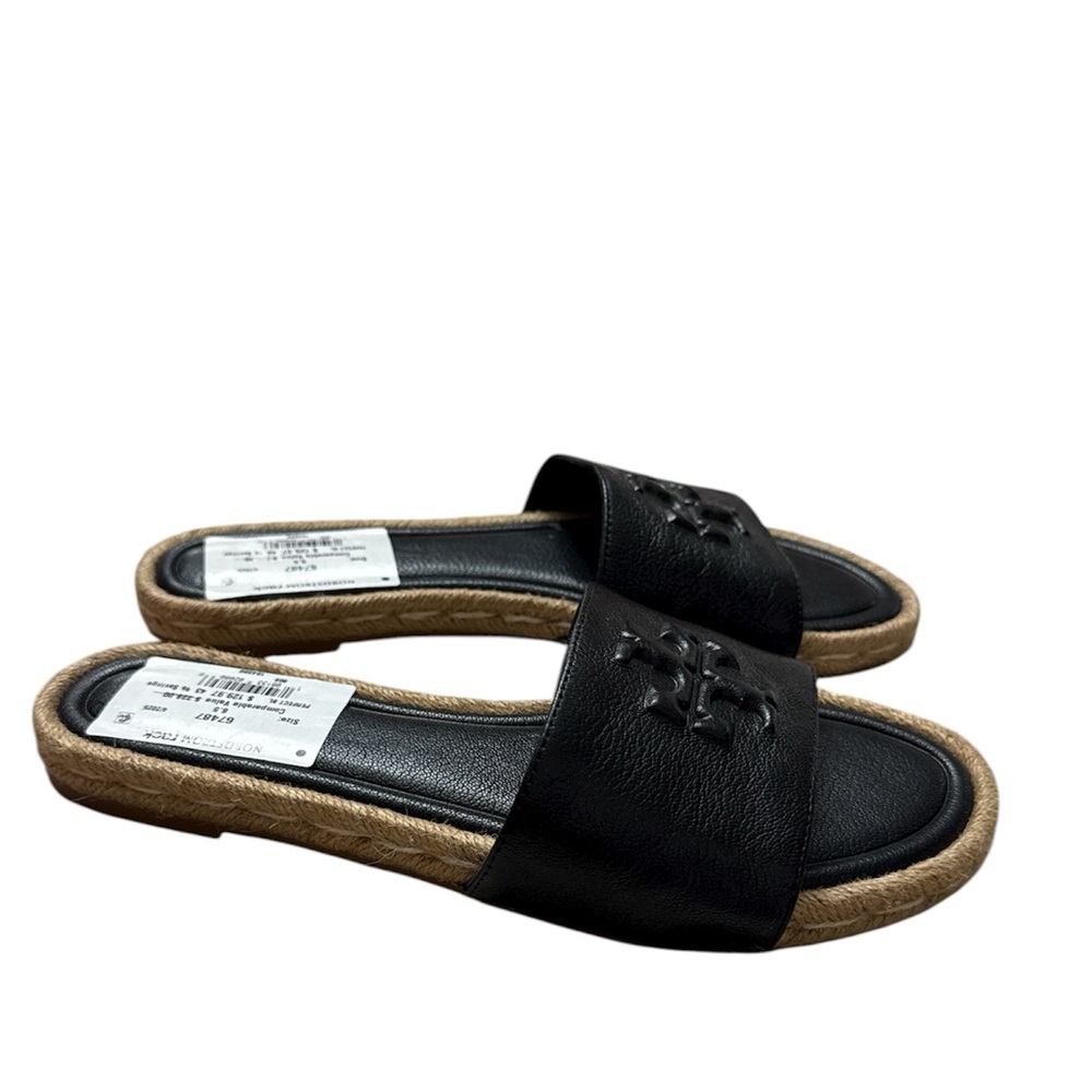Tory Burch Black Espadrille Slides - Picture 5 of 11